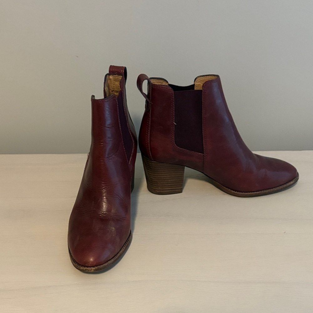 Madewell Burgundy Ankle Boots